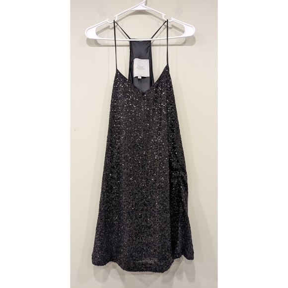 🆕 Pearl by Georgina Chapman of Marchessa Black Sequin A-line Dress Size 12 - Picture 1 of 9